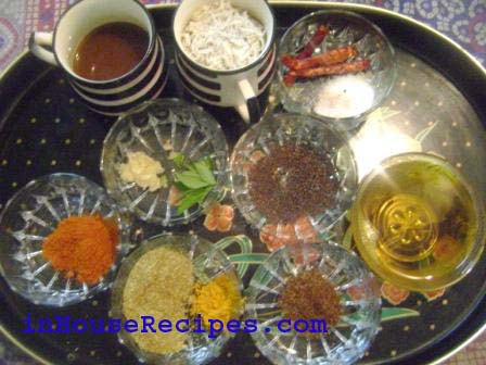 Ingredients for Filling of Bharwa Baingan